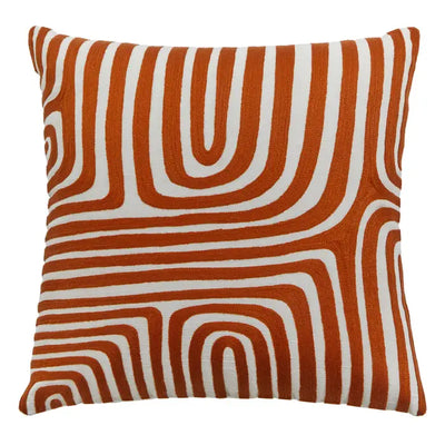 Bosie Ozella Rust And White Cushion