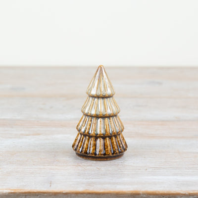 Small Glazed Brown Tree Ornament