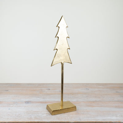Large Gold Metal Tree On Base