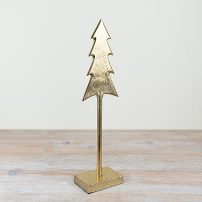 Medium Gold Metal Tree On Base