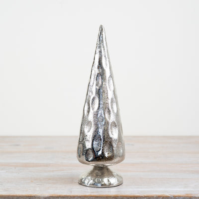 Large Silver Hammered Tree