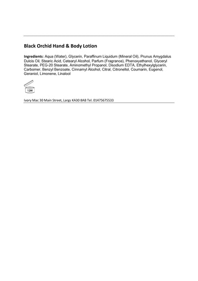 Black Orchid Hand Lotion
