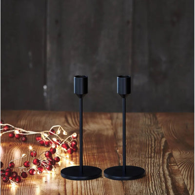 Black Candle Holders Set of 2