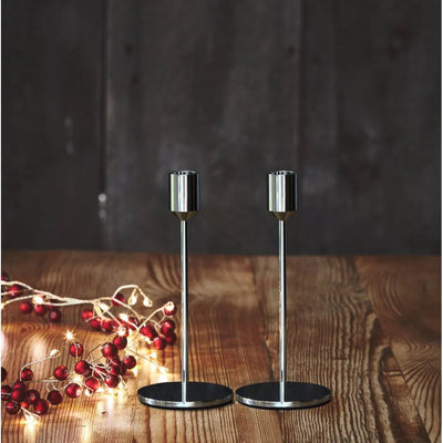Silver Candle Holders Set of 2