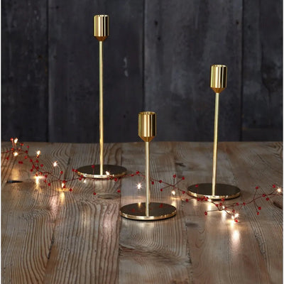 Gold Candle Holders Set of 3