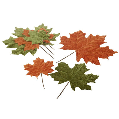Green & Brown Autumnal Leaves Set