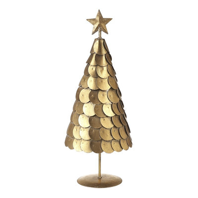 Small Gold Metal Disc Tree