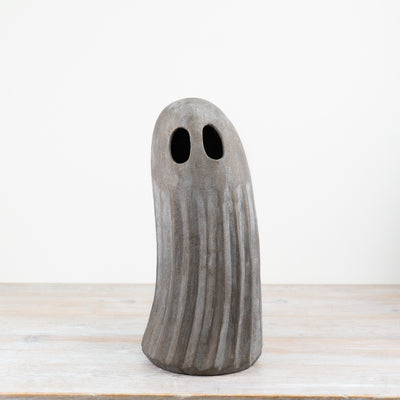 Large Brown Grey Standing Ghost Deco
