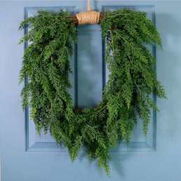 Premium Leyland Cypress Heart Shape Wreath
