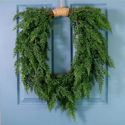 Premium Leyland Cypress Heart Shape Wreath
