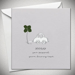 HOORAY you passed your driving test - 4 leaf clover