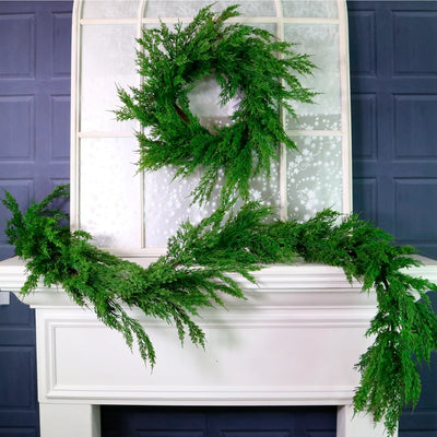 Real Touch Cedar Pine Garland