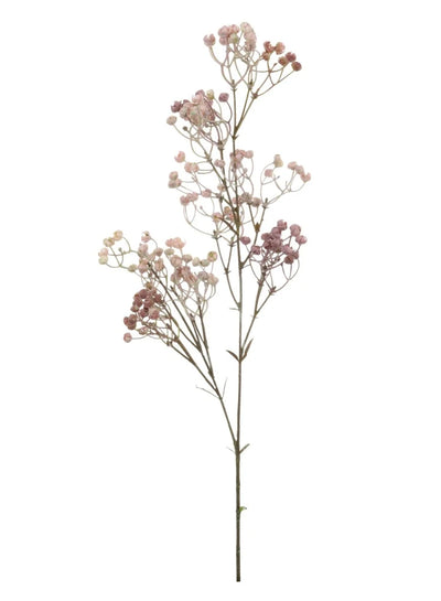 Plastic Dried Look Linum Spray Dusty Pink