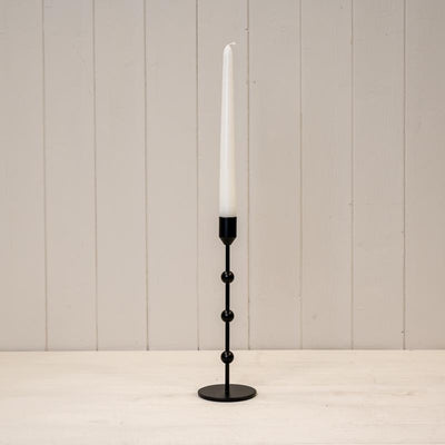 Large Black Single Metal Candle Stick