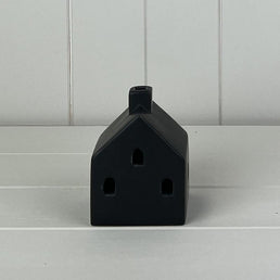 Black Ceramic House Ornament With Led