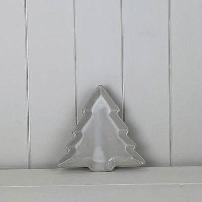 Glazed Ceramic Tree Dish With Textured Detail
