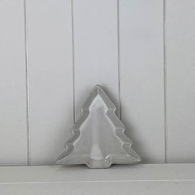 Glazed Ceramic Tree Dish With Textured Detail