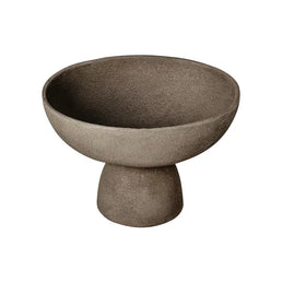 Deriva Small Textured Grey Pedestal Bowl