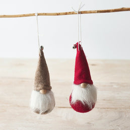 Red/Mink Felt Gonk Hangers