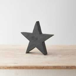 Large Black Wooden Star
