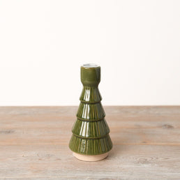 Tree Candle Holder in Forest Green