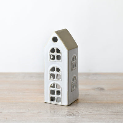 Large White Tealight House Candle