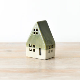 12cm Green LED Light Up House