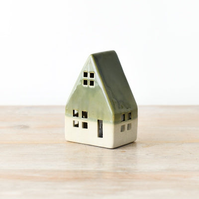12cm Green LED Light Up House