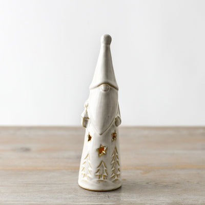 Reactive Glazed LED Santa, 16.5cm