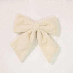 Festive Fleece Bow cream