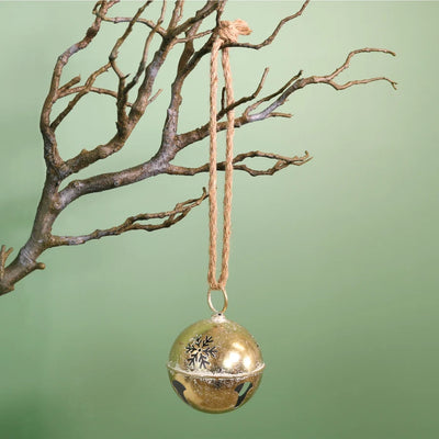 Festive Hanging Bauble Bell NO:1 Gold