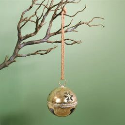 Festive Hanging Bauble Bell NO:2 Gold