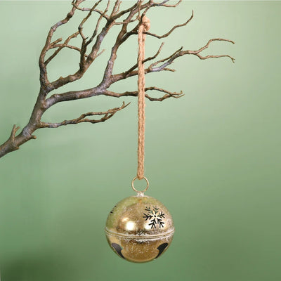 Festive Hanging Bauble Bell NO:2 Gold