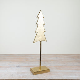 Large Gold Metal Tree On Base