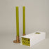 Leaf Green Coloured Taper Candles - set of 2