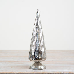 Large Silver Hammered Tree
