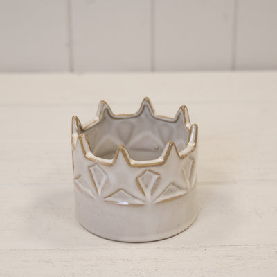 Stoneglazed Star Candle Holder