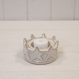 Stoneglazed Star Candle Holder