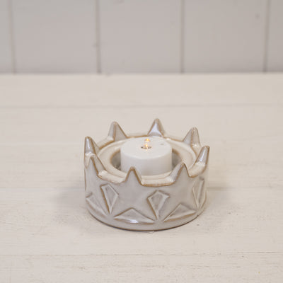Stoneglazed Star Candle Holder