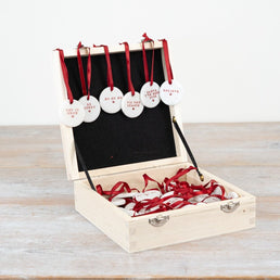 Red Ribbon Round Pebbles