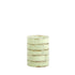 Droneri Clear & Mint Green Glass Tealight Holders