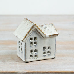 Rustic Ceramic T-Light House