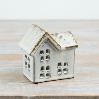 Rustic CERAMIC T-LIGHT HOUSE, 11CM
