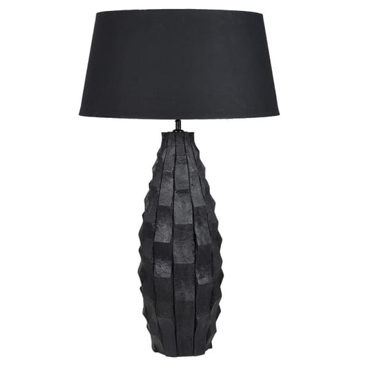 Otto Black Mangowood Table Lamp with Shade