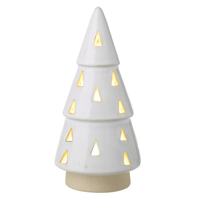 White Cut Out Porcelain LED Tree
