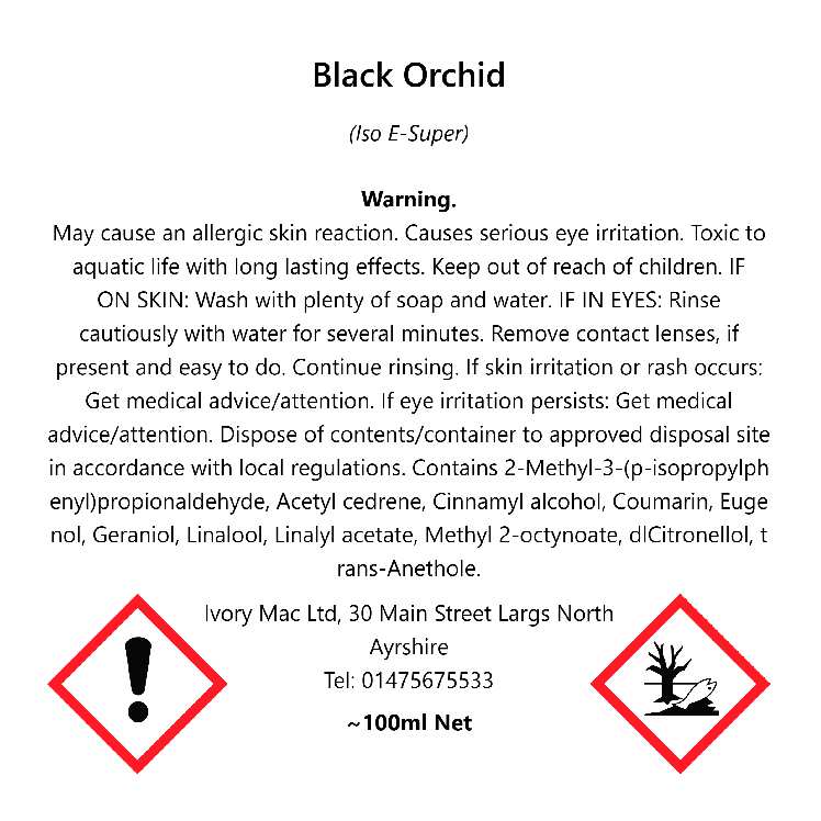 Black Orchid 100ml Reed Diffuser