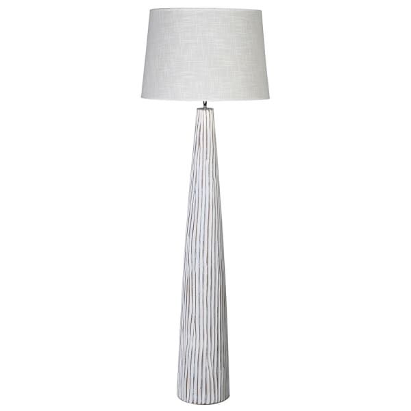 Wood Effect Floor Lamp with Shade