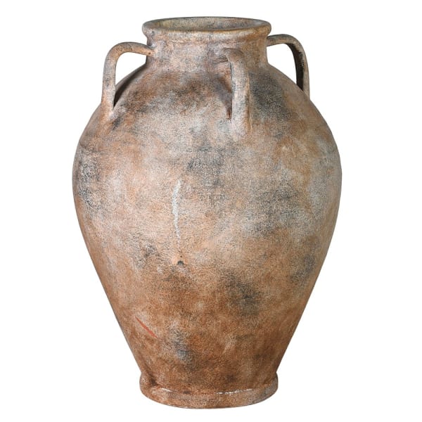 Mottle Effect Terracotta 4 Handle Vase