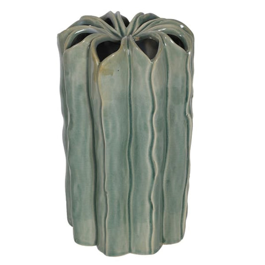 Small Celadon Glazed Hand Made Ceramic Vase