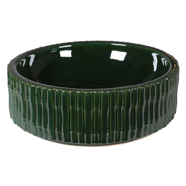 Green Bamboo Effect Ceramic Bowl